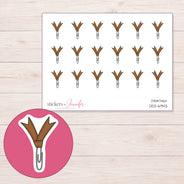 DDZ-6943 planner sticker sheet with enlarged sticker detail