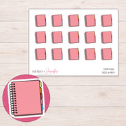 DDZ-6959 planner sticker sheet with enlarged sticker detail