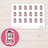 DDZ-6962 planner sticker sheet with enlarged sticker detail
