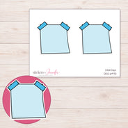DDZ-6970 planner sticker sheet with enlarged sticker detail