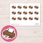 DDZ-6974 planner sticker sheet with enlarged sticker detail