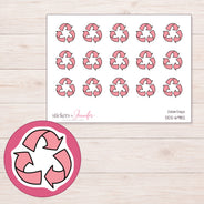 DDZ-6982 planner sticker sheet with enlarged sticker detail