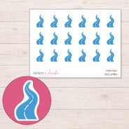 DDZ-6984 planner sticker sheet with enlarged sticker detail