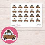 DDZ-6985 planner sticker sheet with enlarged sticker detail