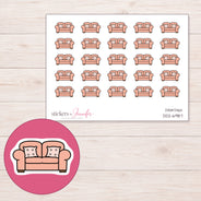 DDZ-6987 planner sticker sheet with enlarged sticker detail