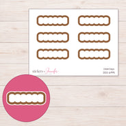 DDZ-6991 planner sticker sheet with enlarged sticker detail