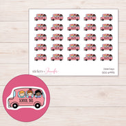 DDZ-6993 planner sticker sheet with enlarged sticker detail