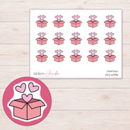 DDZ-6996 planner sticker sheet with enlarged sticker detail