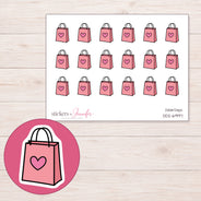 DDZ-6997 planner sticker sheet with enlarged sticker detail