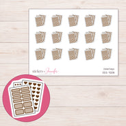 DDZ-7008 planner sticker sheet with enlarged sticker detail