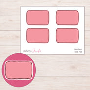 DDZ-7011 planner sticker sheet with enlarged sticker detail