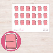 DDZ-7024 planner sticker sheet with enlarged sticker detail