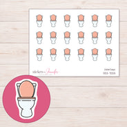 DDZ-7025 planner sticker sheet with enlarged sticker detail