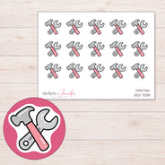 DDZ-7038 planner sticker sheet with enlarged sticker detail