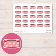 DDZ-7053 planner sticker sheet with enlarged sticker detail