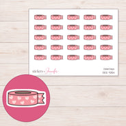 DDZ-7054 planner sticker sheet with enlarged sticker detail