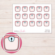 DDZ-7060 planner sticker sheet with enlarged sticker detail