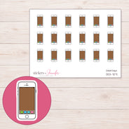 DDZ-7071 planner sticker sheet with enlarged sticker detail