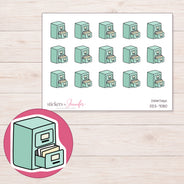 DDZ-7080 planner sticker sheet with enlarged sticker detail