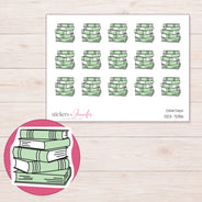 DDZ-7086 planner sticker sheet with enlarged sticker detail