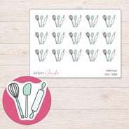 DDZ-7088 planner sticker sheet with enlarged sticker detail
