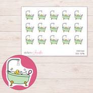 DDZ-7096 planner sticker sheet with enlarged sticker detail
