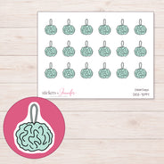 DDZ-7097 planner sticker sheet with enlarged sticker detail