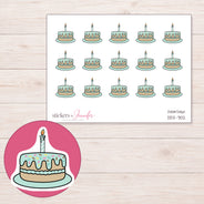 DDZ-7102 planner sticker sheet with enlarged sticker detail