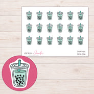 DDZ-7106 planner sticker sheet with enlarged sticker detail