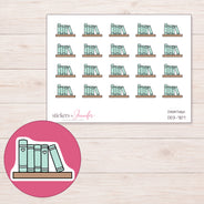 DDZ-7107 planner sticker sheet with enlarged sticker detail