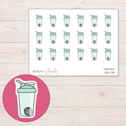 DDZ-7110 planner sticker sheet with enlarged sticker detail