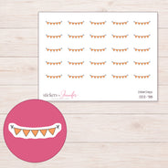 DDZ-7118 planner sticker sheet with enlarged sticker detail