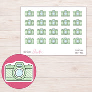 DDZ-7122 planner sticker sheet with enlarged sticker detail