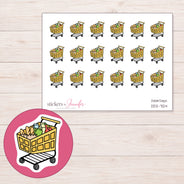 DDZ-7124 planner sticker sheet with enlarged sticker detail