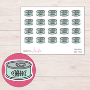 DDZ-7125 planner sticker sheet with enlarged sticker detail