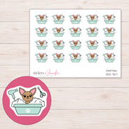DDZ-7127 planner sticker sheet with enlarged sticker detail
