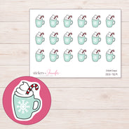DDZ-7129 planner sticker sheet with enlarged sticker detail