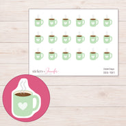 DDZ-7137 planner sticker sheet with enlarged sticker detail