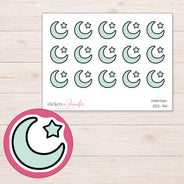 DDZ-7141 planner sticker sheet with enlarged sticker detail