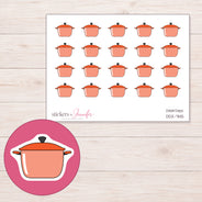 DDZ-7145 planner sticker sheet with enlarged sticker detail