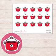 DDZ-7146 planner sticker sheet with enlarged sticker detail