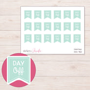 DDZ-7150 planner sticker sheet with enlarged sticker detail