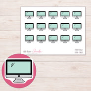 DDZ-7152 planner sticker sheet with enlarged sticker detail