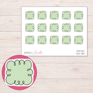 DDZ-7163 planner sticker sheet with enlarged sticker detail
