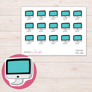DDZ-7164 planner sticker sheet with enlarged sticker detail