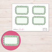 DDZ-7168 planner sticker sheet with enlarged sticker detail