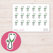 DDZ-7174 planner sticker sheet with enlarged sticker detail