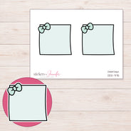 DDZ-7175 planner sticker sheet with enlarged sticker detail
