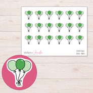 DDZ-7183 planner sticker sheet with enlarged sticker detail