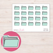 DDZ-7199 planner sticker sheet with enlarged sticker detail
